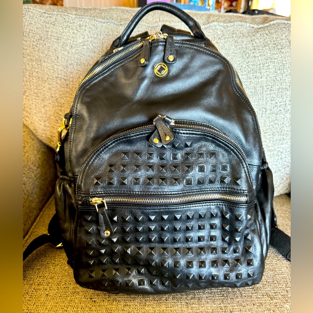 Kerikit leather backpack diaper bag